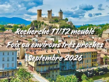 recherche t1/t2 meublé foix