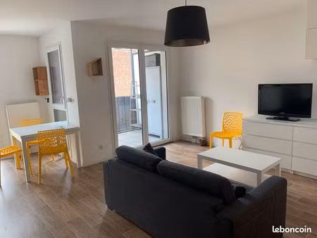 47m2 - 2 pièces - meublé - parking - lille moulins