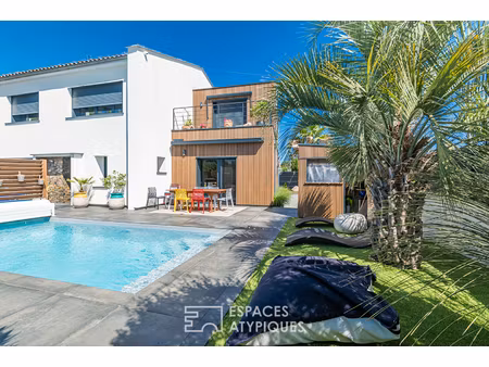 maison contemporaine avec piscine proche de l'hippodrome du bouscat