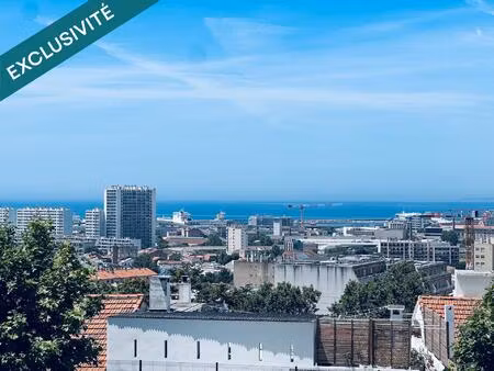 un grand t4 traversant à st gabriel - balcon vue mer - residence calme - garage en sus