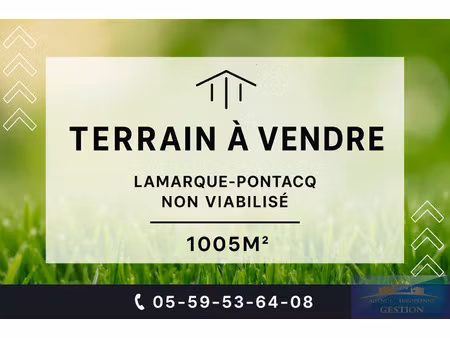 achat terrain 1 005m² lamarque pontacq 65380
