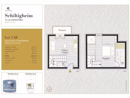 appartement à louer 1 pièce 26.66 m² - schiltigheim (67) - 554€