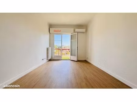 nice – bas fabron – beau 3 pièces de 56 m² avec balcons