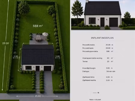 perceel grond voor recreatiewoning van 588 m²