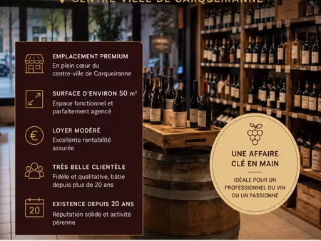 vente local commercial 3 pièces 51m2 carqueiranne 83320 - 150000 € - surface privée