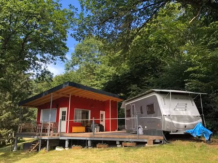chalet meuble neuf 25 m² + caravane au calme terrain 2409 m² hericourt