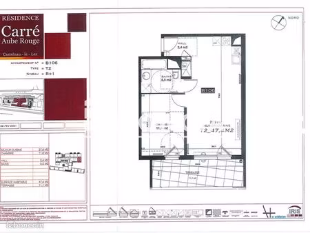 appartement 2 pièces 47 m²