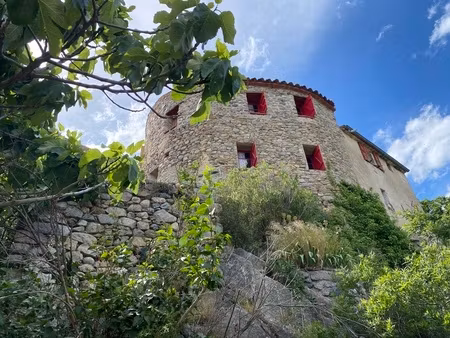 dpt pyrénées orientales (66)  à vendre eus  maison 4 pièces 73 m² cour intérieure à rénove