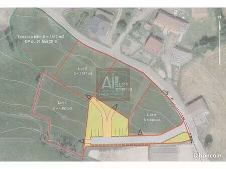 terrain 1492 m² grandrieu