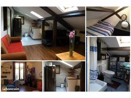 ⭐ studio meublé lumineux 48 m² au sol – proche rer d – disponible 01/08 ⭐