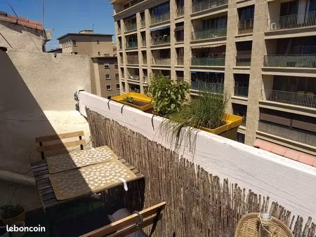 location t1 meublé avec balcon et clim