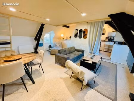 appartement coup de coeur - t2 meublé 46 m² rénové + mezzanine + grand jardin vue seine – 