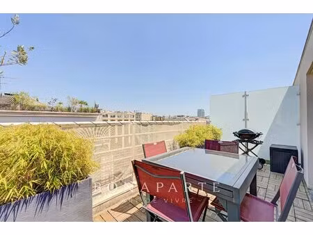 levallois-perret - dernier étage avec terrasse de 12 m²  balcon et box en sous-sol