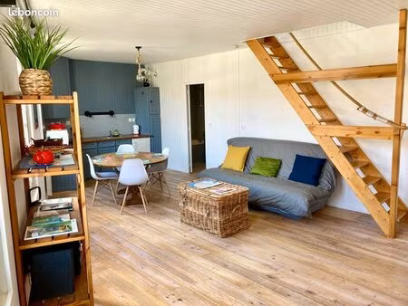 arcachon aiguillon – duplex meublé 54 m² – fibre – cave à vélos