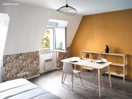 studio meublé lumineux 29 m² - centre bruz + stationnement