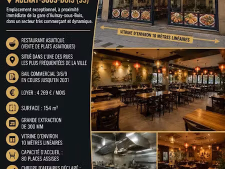 vente locaux professionnels 0 pièces 152 m² à fontenay-sous-bois (94120)  154 000 €