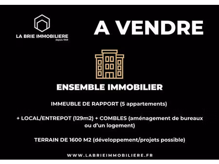 immeuble de rapport - 5 appartements + local/entrepôt + combles - 498 m2 utiles
