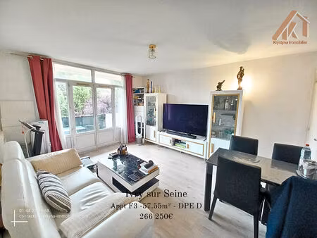 appartement 3 pièces 57.81 m2 - balcon - cave