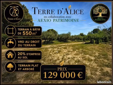 terrain 550 m² flassans-sur-issole