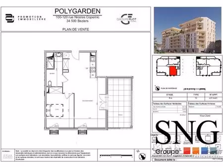 appartement 2 pièces 51 m²
