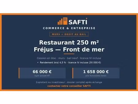 murs et droit au bail — front de mer fréjus