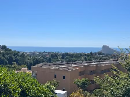 2 pièces vue mer dans une résidence avec piscine