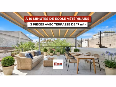 coup de coeur - ecole vétérainire : 3p + terrasse