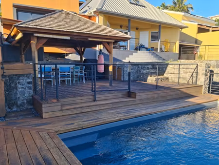villa familliale t6 - bois rouge saint paul - piscine & vue exceptionnelle