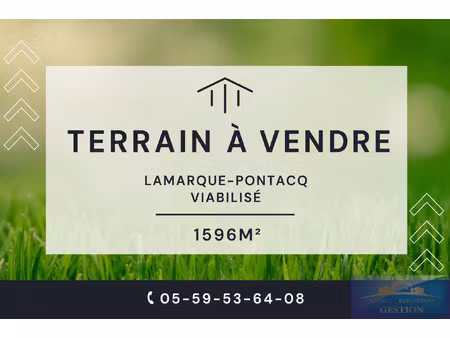 achat terrain 1 596m² lamarque pontacq 65380
