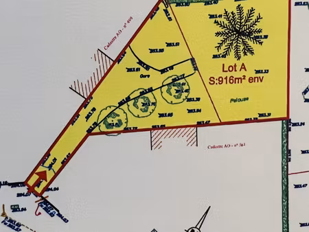 achat terrain 916m² le coteau 42120