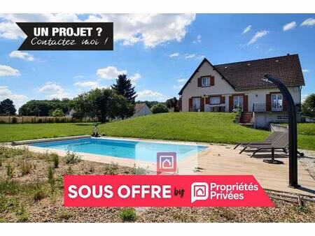 1h15 de paris - a vendre spacieuse maison 8 pieces  sous-sol  piscine  terrain 4350 m²