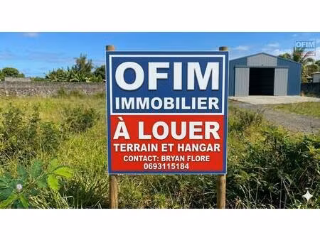à louer – terrain de 1 103 m² avec hangar et studio – sainte-marie