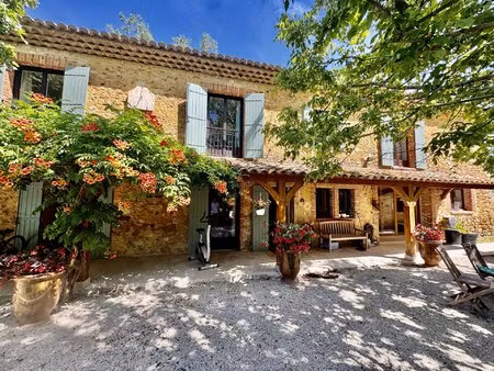 immobilier de luxe : mas en pierre à vendre avec terrasse à piolenc