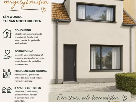 huis te huur in wingene met 2 slaapkamers