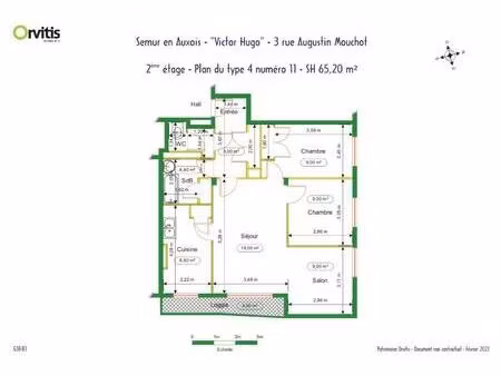 à louer - appartement t4 à semur en auxois