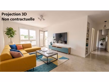 appartement villeurbanne 3 pièce(s) 52 m2 dernier étage vu sur cour
