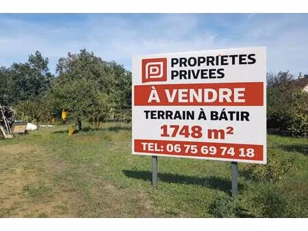 achat terrain 1 748m² mulsanne 72230