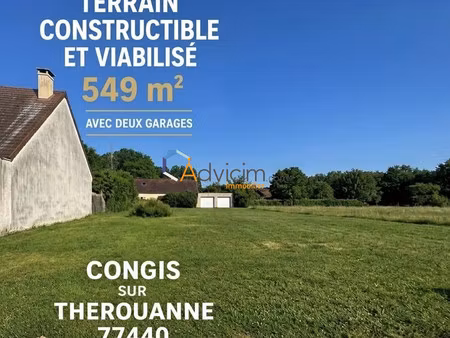 terrain constructible viabilisé 549 m2