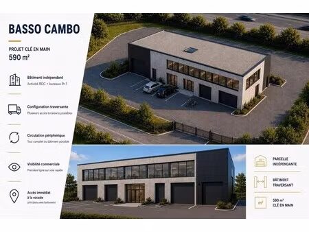 location local d’activités toulouse 31100 592m²