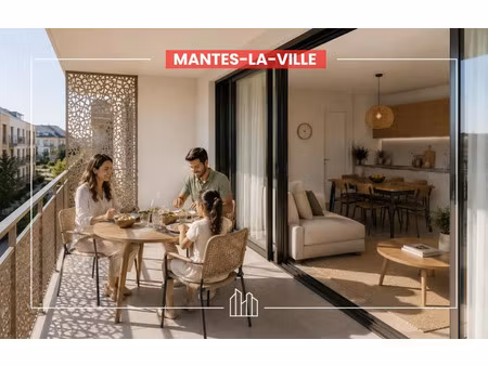 vente appartement neuf 4 pièces 80m2 mantes-la-ville - 300284 € - surface privée
