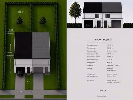 terrain à vendre à de klinge € 275.000 (lpgcm) - van hoye vastgoed sint-pauwels | zimmo