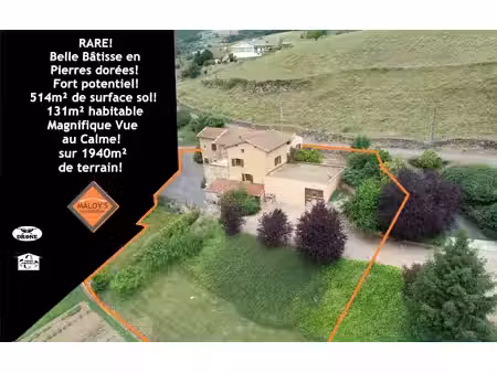 rare! belle bâtisse pierres dorées  514m2 de surface totale!