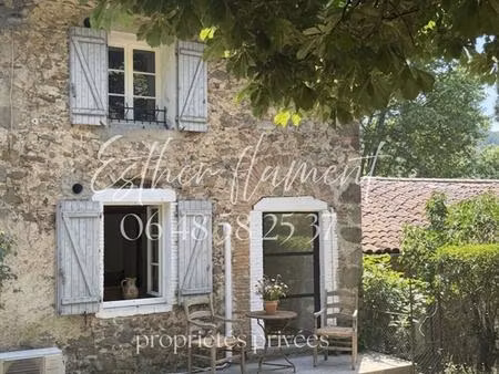 maison en pierre  2 habitations avec source et puits sur 2500 m2 proche anduze