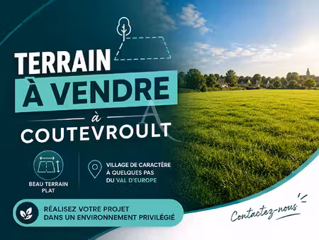 vente terrain  364.00m²  coutevroult