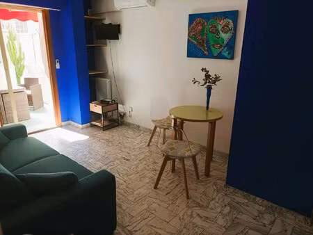 studio meublé - grande terrasse - (bail etudiant)