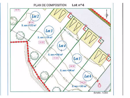 achat terrain 186m²