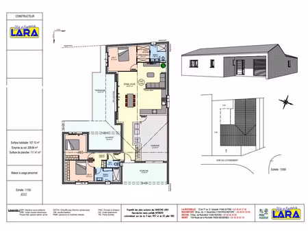 vente maison neuf 4 pièces 107m2 saint-rogatien - 394600 € - surface privée