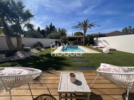 maison 4 faces de standing  4 chambres  piscine  jardin paysagé et domotique