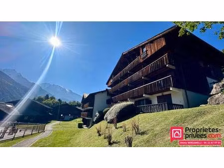 exclusivité charmant studio rénové avec vue mont-blanc 10 min à pied du centre-village
