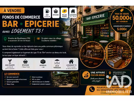 vente locaux professionnels 0 pièces 45 m² à la bouille (76530)  54 999 €